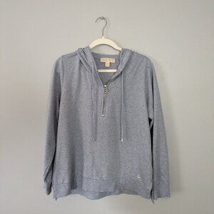 michael michael kors quarter zip lightweight top jack hoodie large
